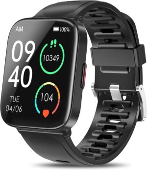 DUREXO Smart Watch, 5ATM Waterproof Fitness Men's Smartwatch, 1.69'' Touch Screen Fitness Watch, Multi-Sport Mode Smartwatch, Compatible with Android iOS Phones
